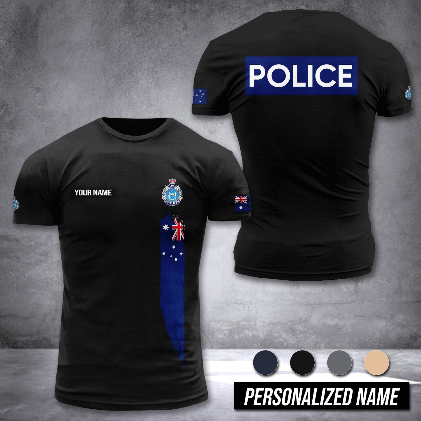 Western Australia Police Force customize T-shirt 3d DAH