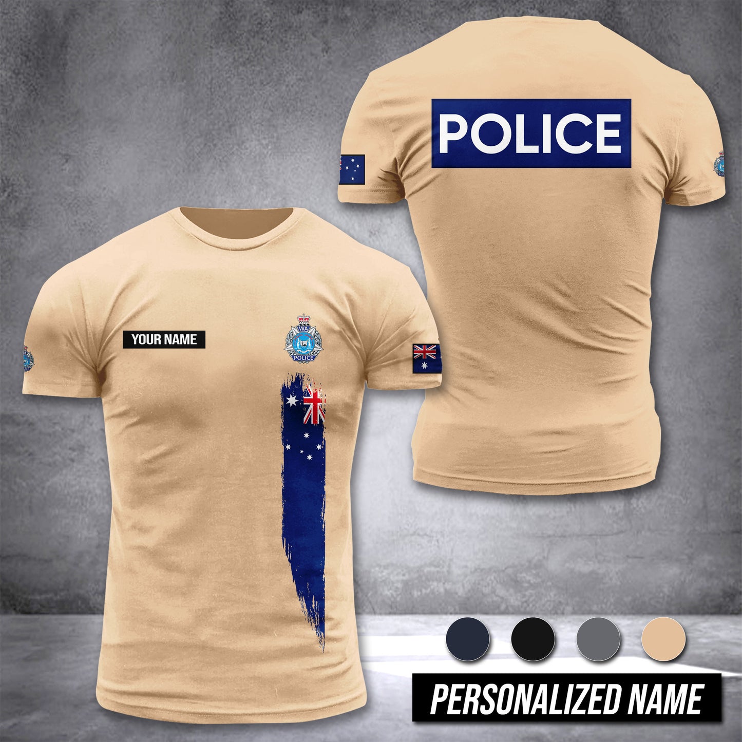 Western Australia Police Force customize T-shirt 3d DAH