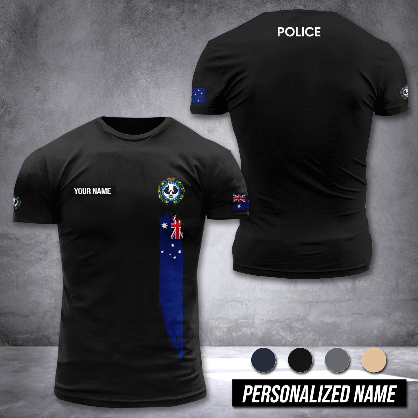 South Australia Police customize T-shirt 3d DAH