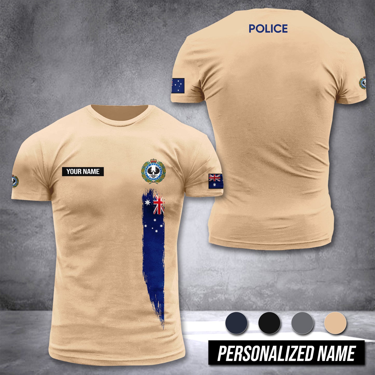 South Australia Police customize T-shirt 3d DAH