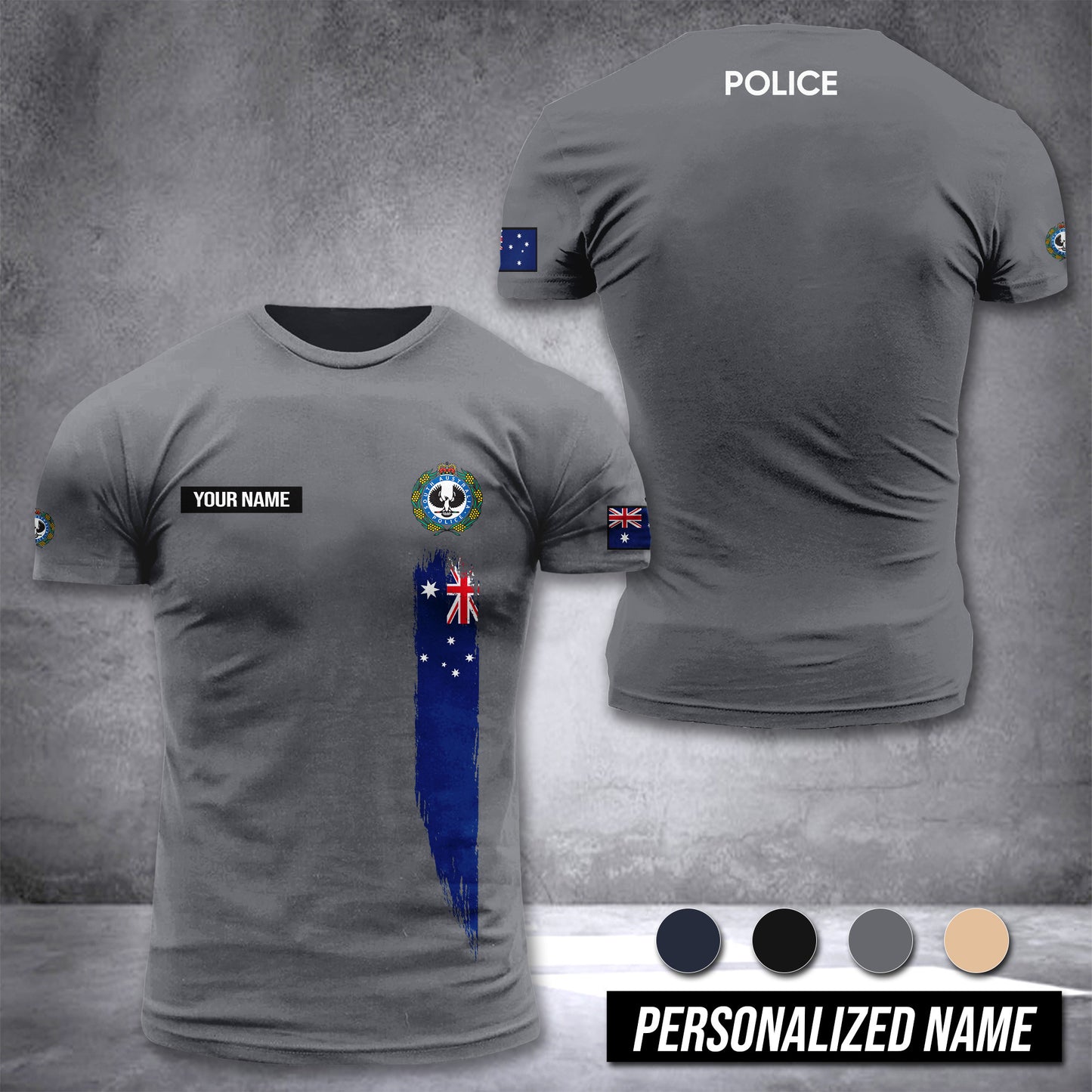 South Australia Police customize T-shirt 3d DAH
