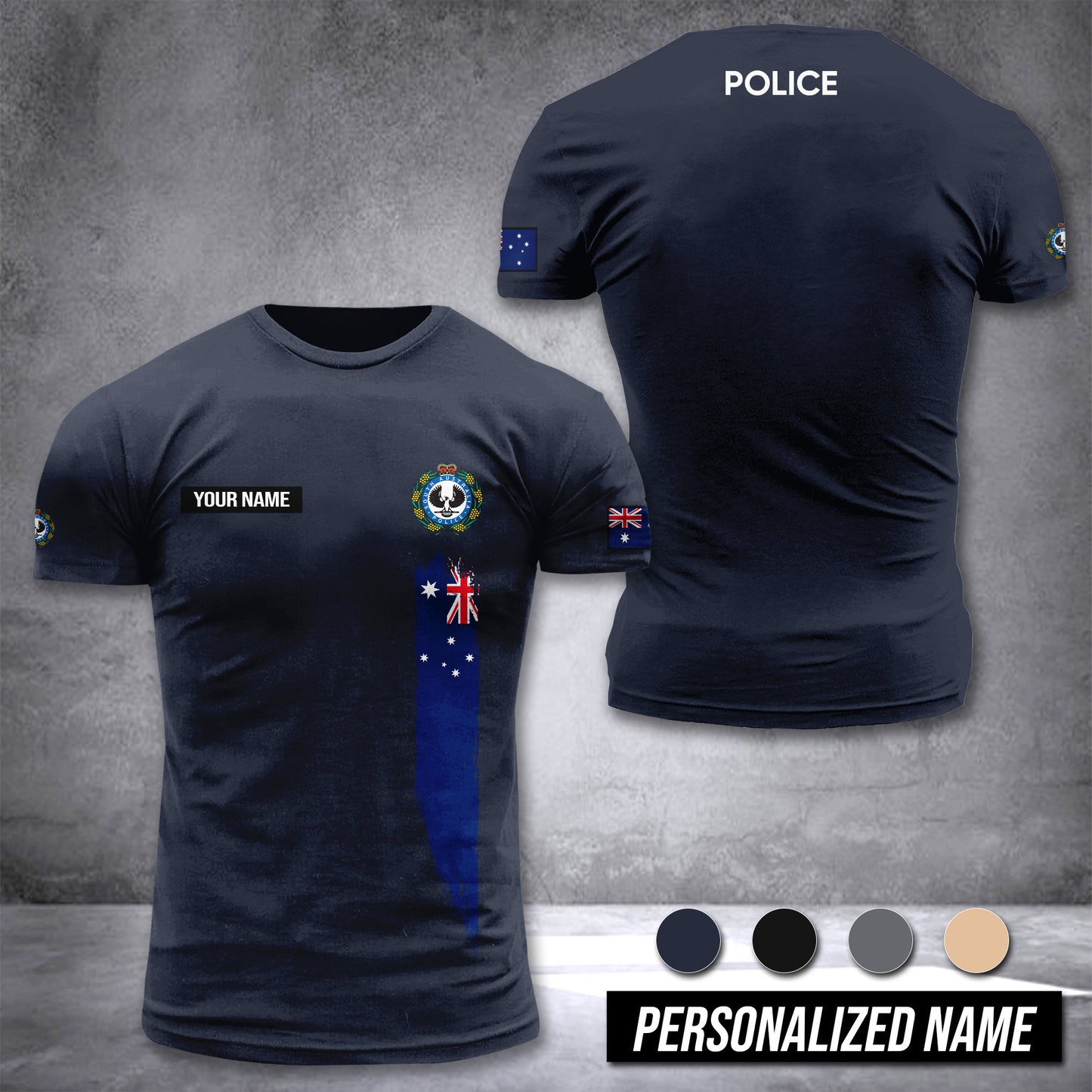 South Australia Police customize T-shirt 3d DAH