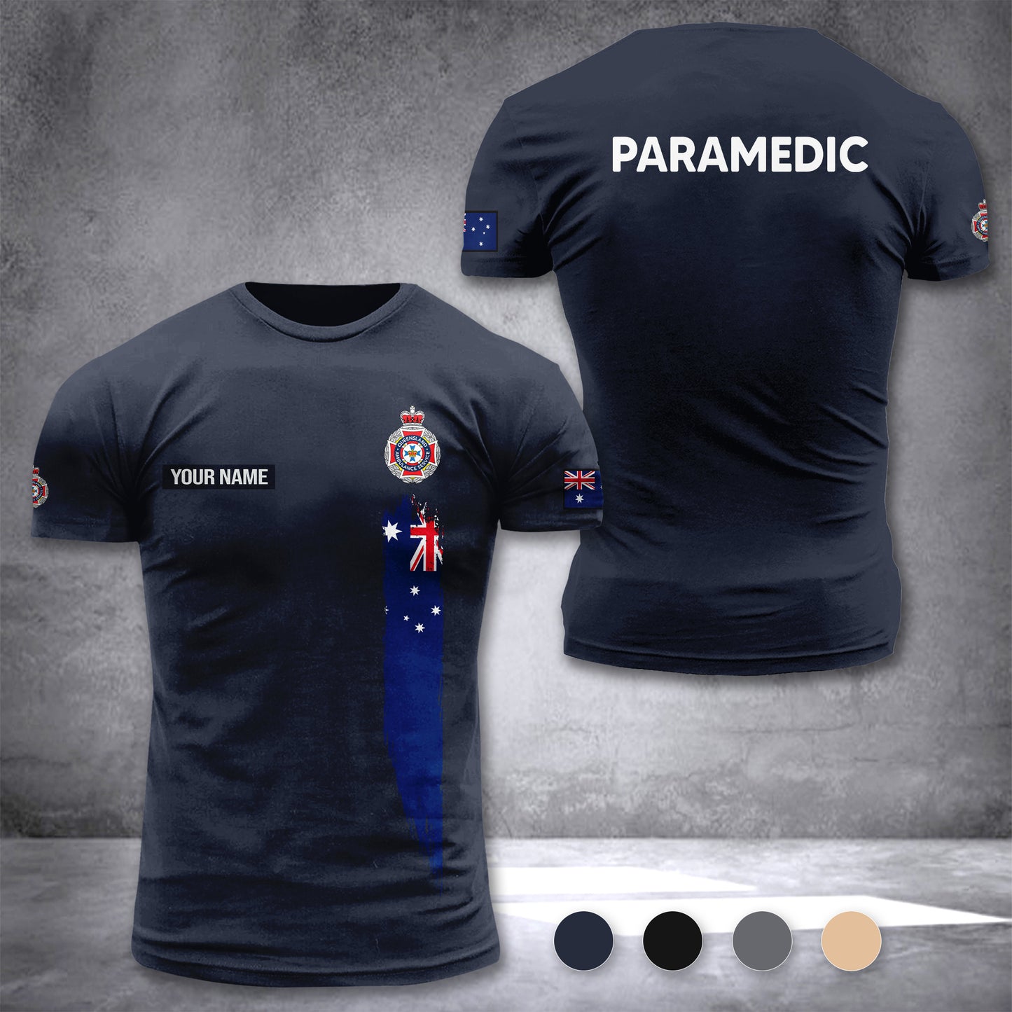Queensland Ambulance Service customize T-shirt 3d DAH