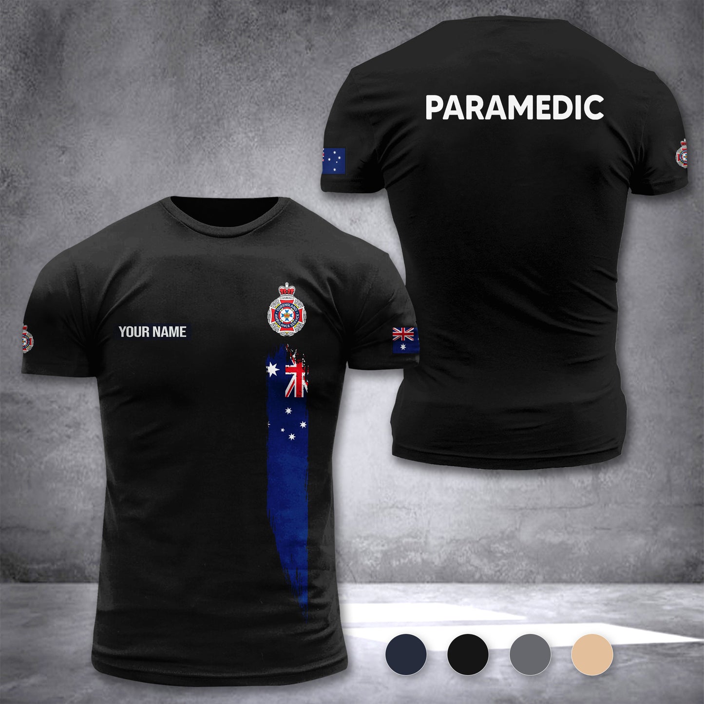 Queensland Ambulance Service customize T-shirt 3d DAH
