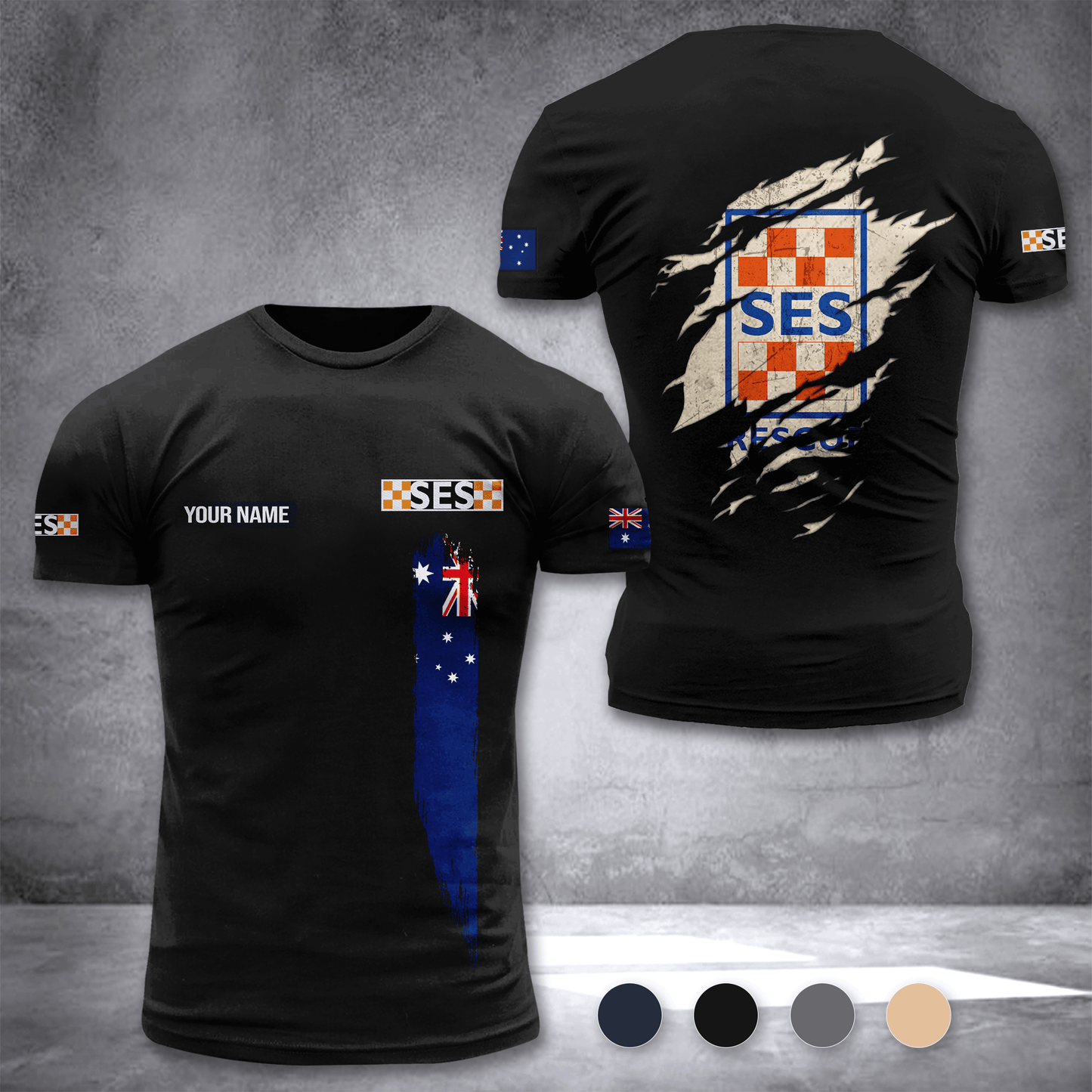 State Emergency Service Australia customize T-shirt back