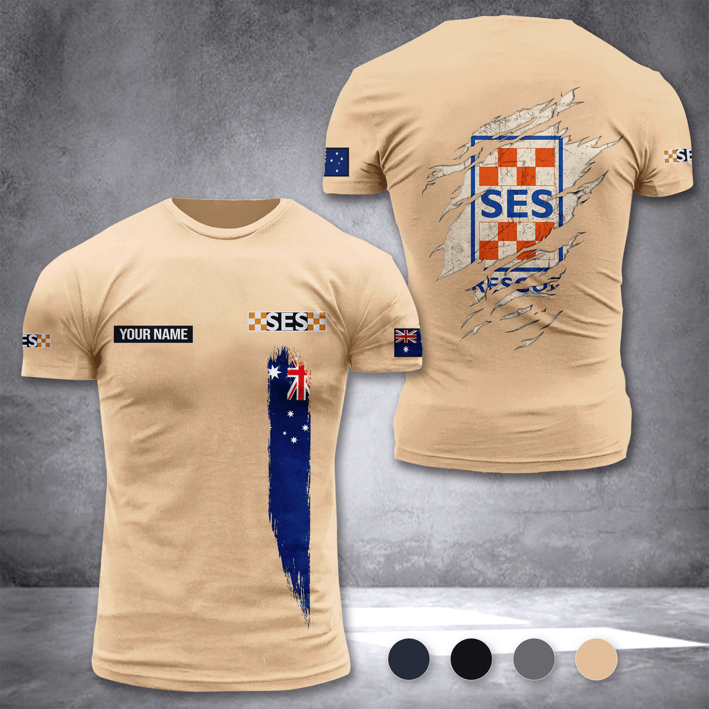 State Emergency Service Australia customize T-shirt back