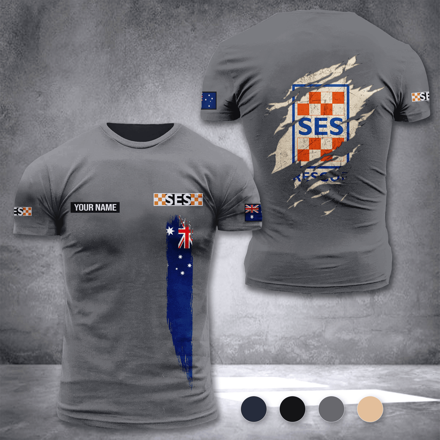 State Emergency Service Australia customize T-shirt back