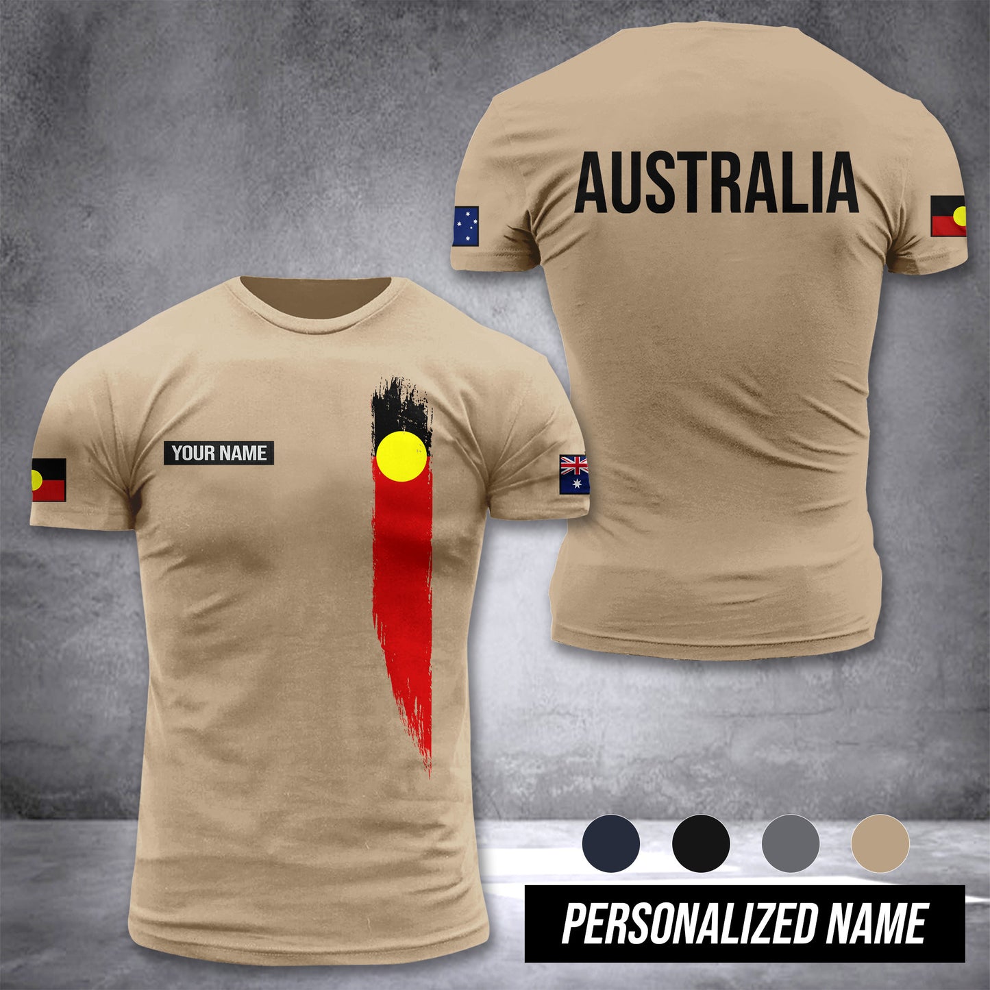 Aboriginal Australians customize T-shirt back