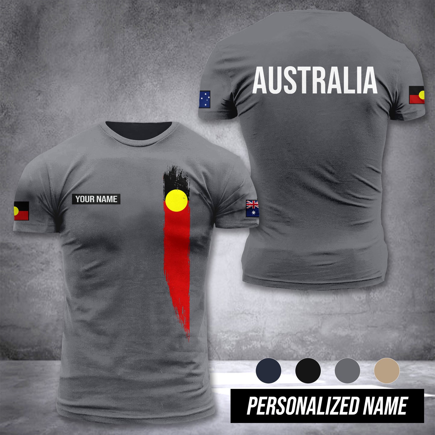 Aboriginal Australians customize T-shirt back