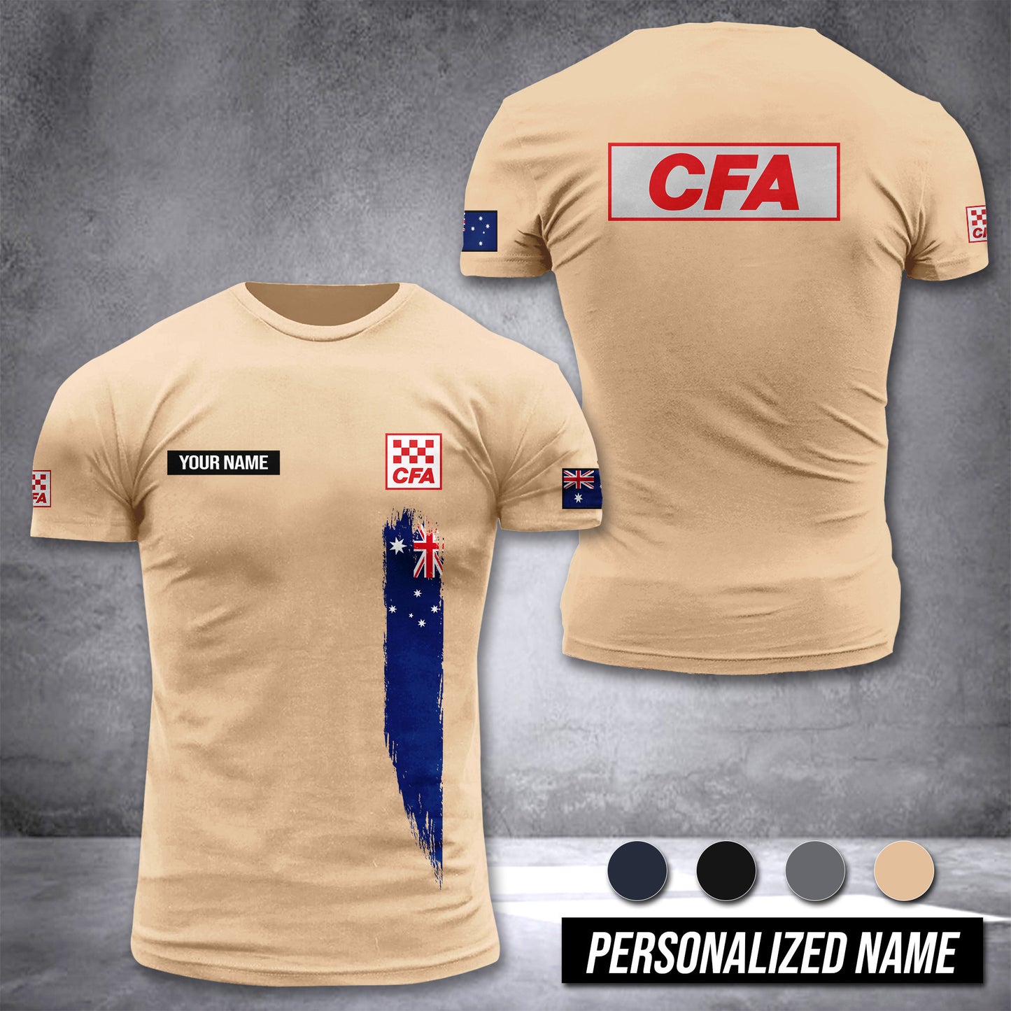 Country Fire Authority customize T-shirt rack