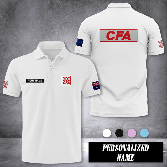 Country Fire Authority Australia customize polo back