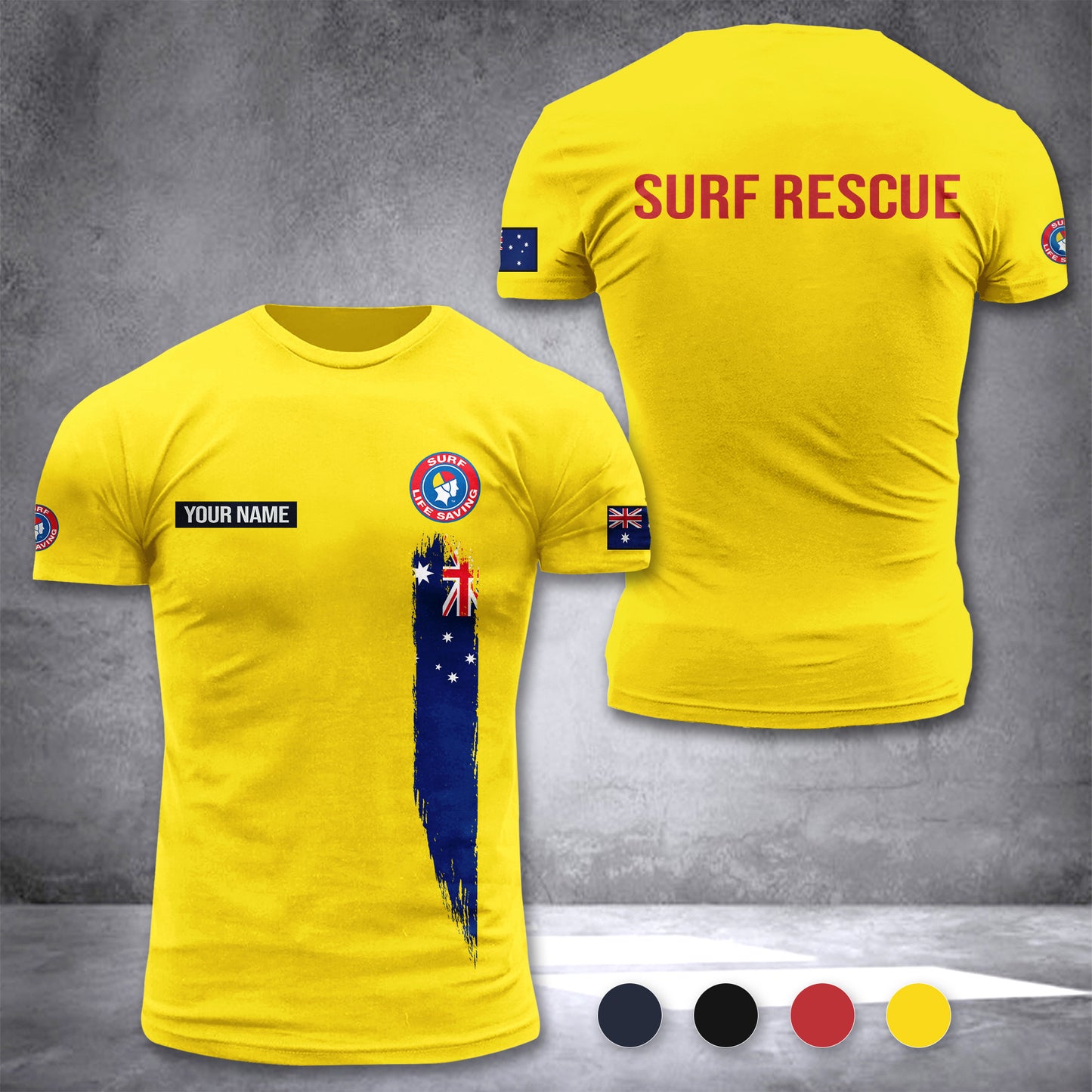 Surf Rescue Australia customize T-shirt rack
