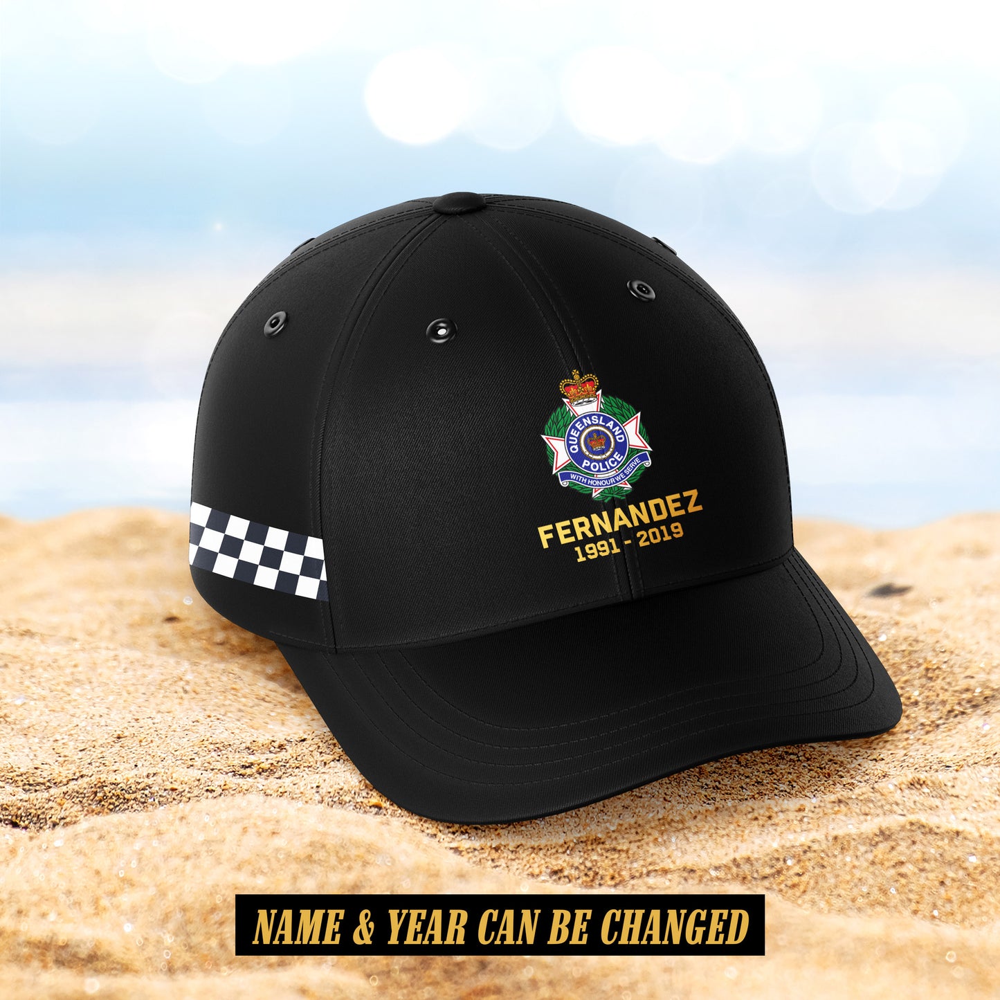 Queensland Police Service Australia customize cap 3d printed 042