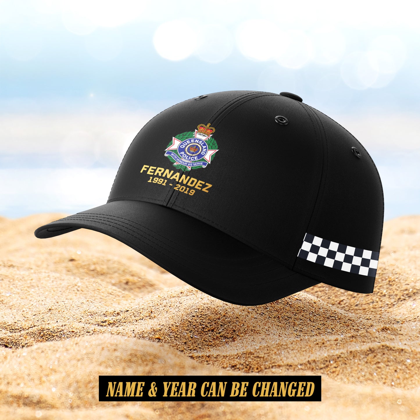 Queensland Police Service Australia customize cap 3d printed 042