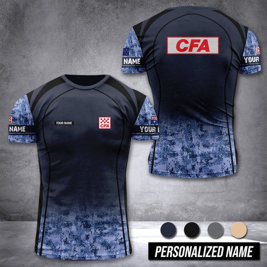 Country Fire Authority Australia customize T-shirt digital camo