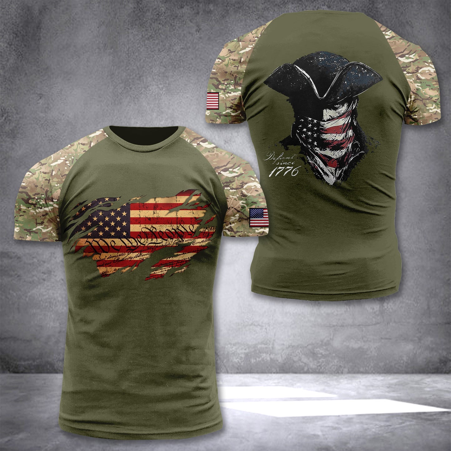 USA 1776 customize T-shirt 3d DUC