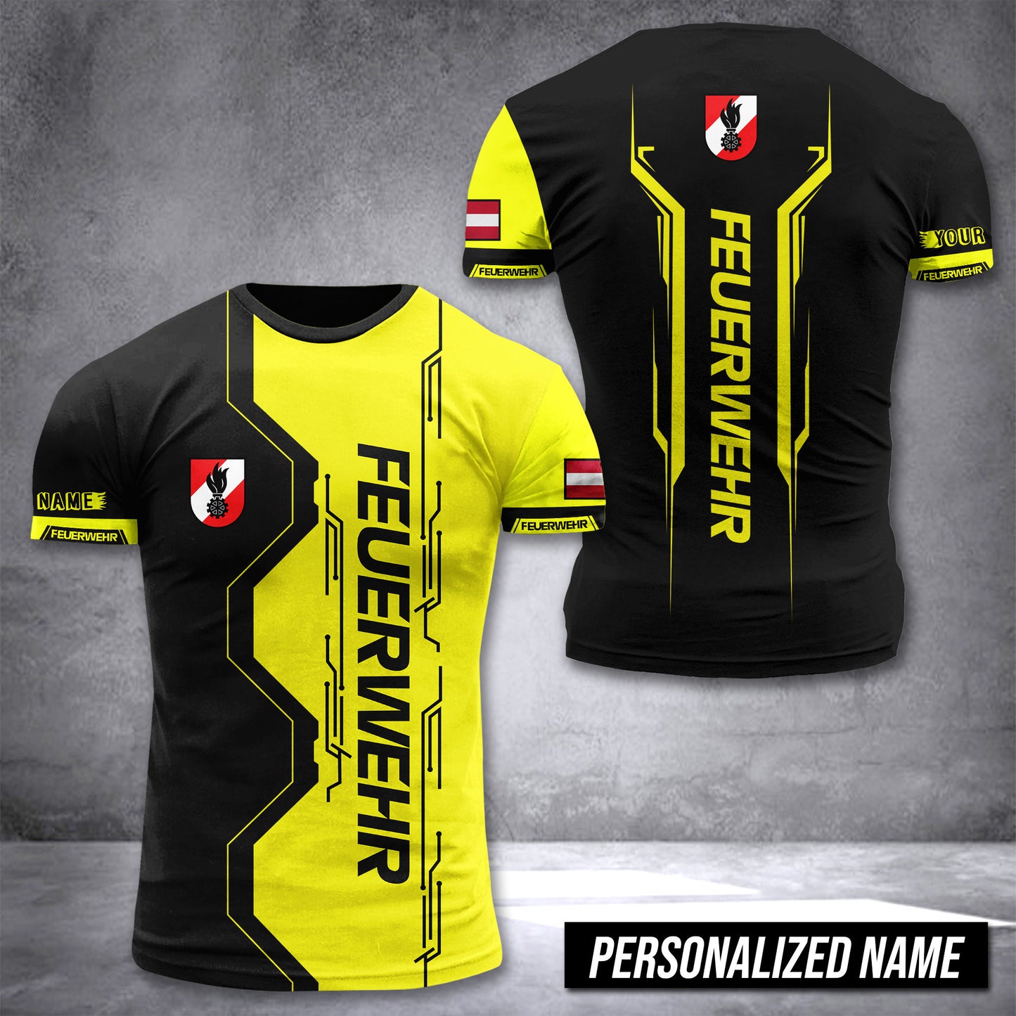 Firefighter Austria customize T-shirt 3d NTE