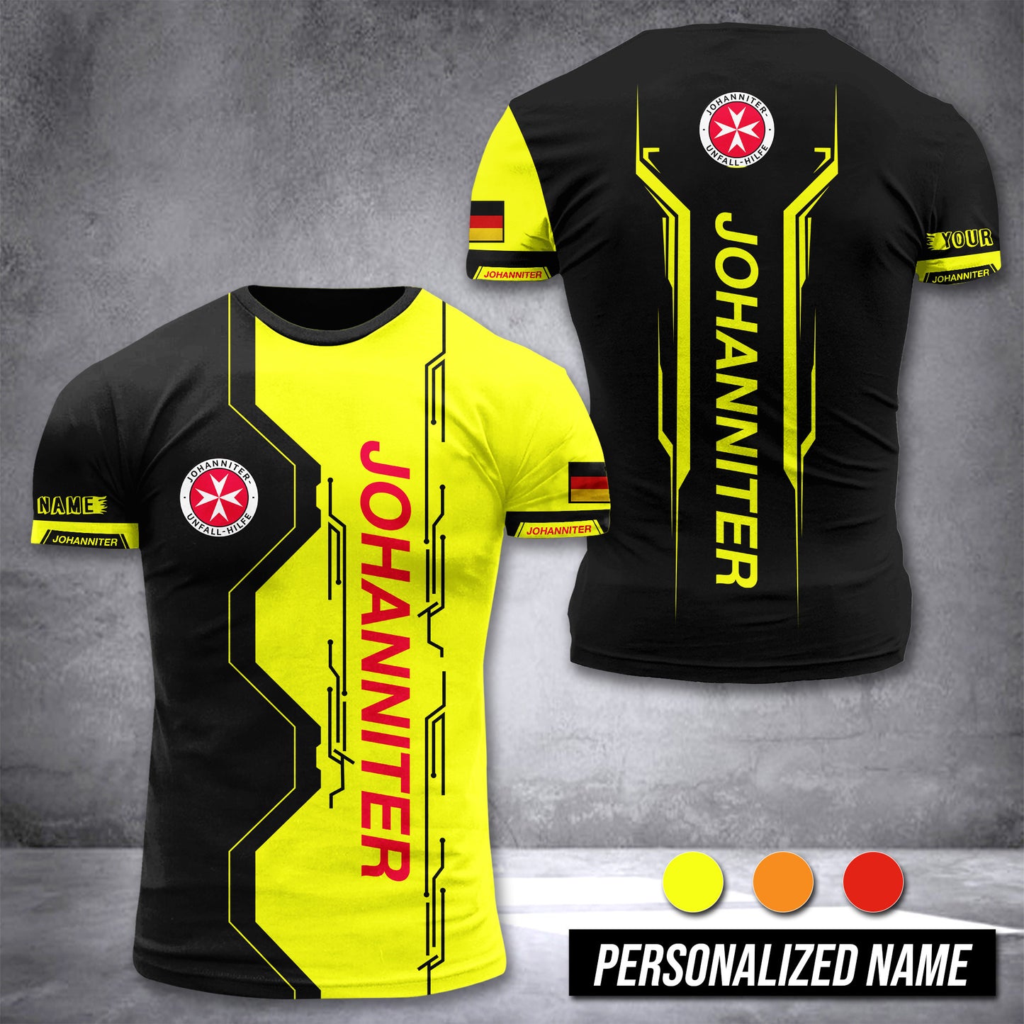 Johanniter customize T-shirt 3d NTE