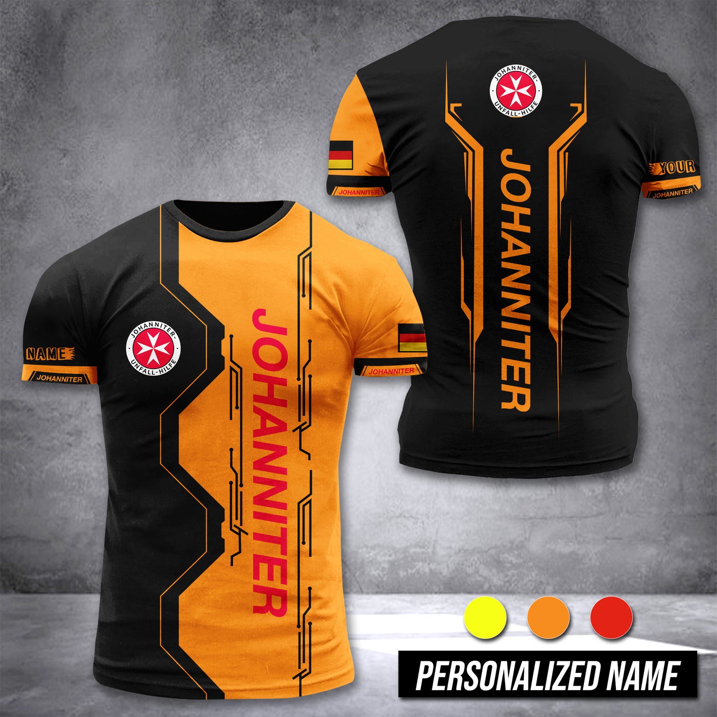 Johanniter customize T-shirt 3d NTE