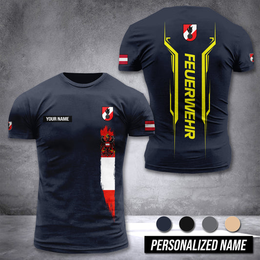 Firefighter Austria customize T-shirt nte
