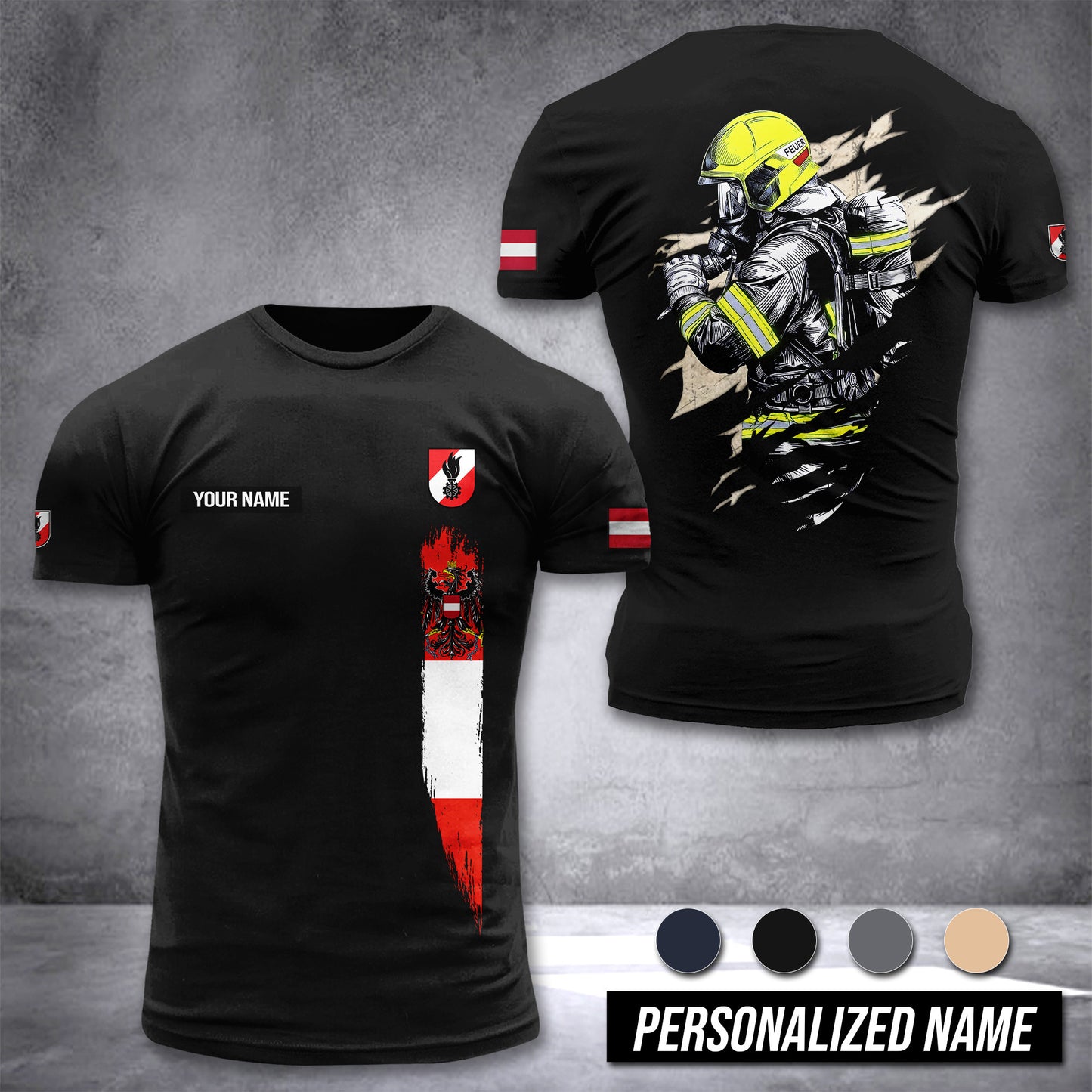 Firefighter Austria customize T-shirt 230