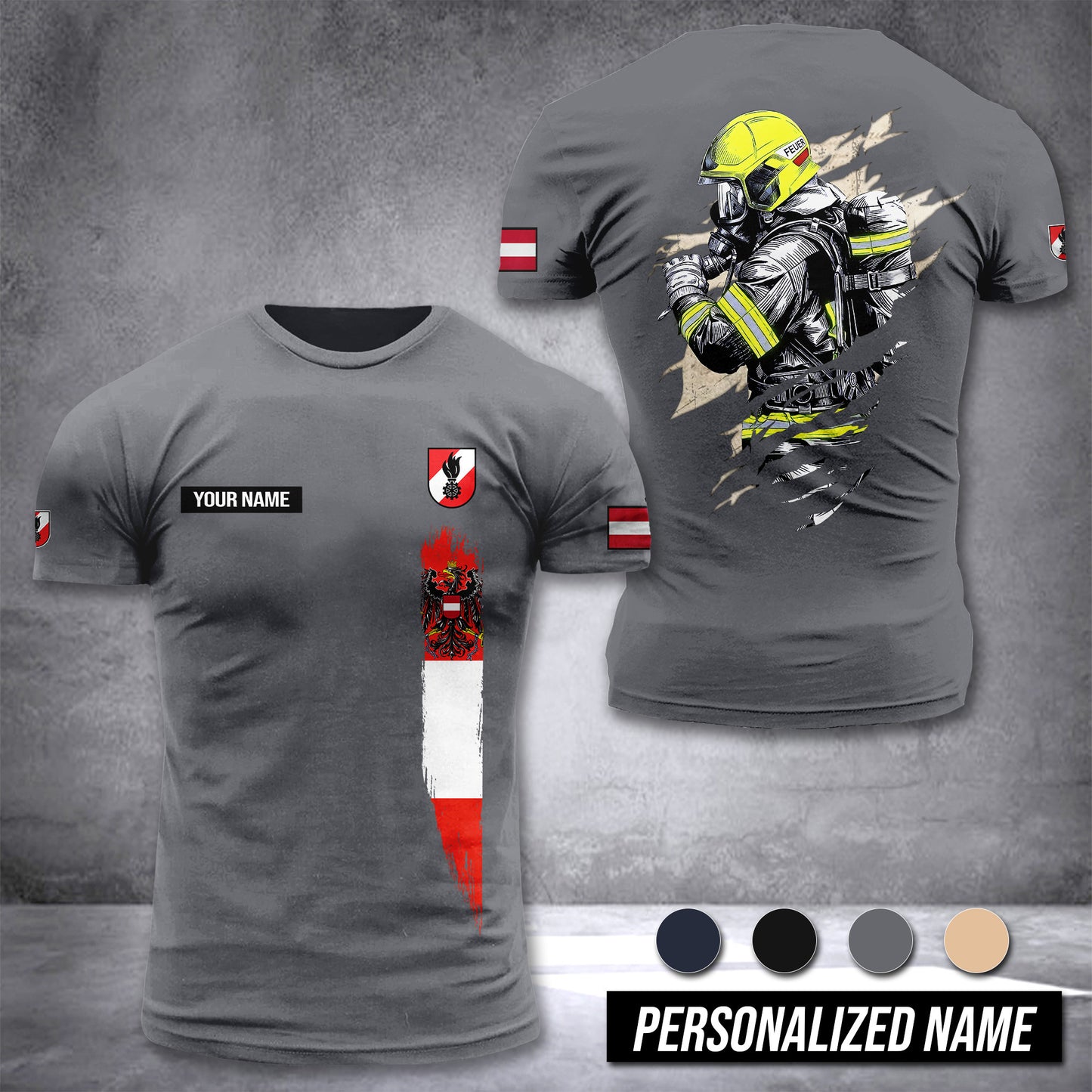 Firefighter Austria customize T-shirt 230