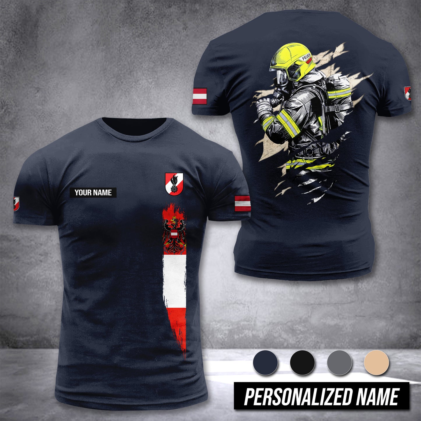 Firefighter Austria customize T-shirt 230