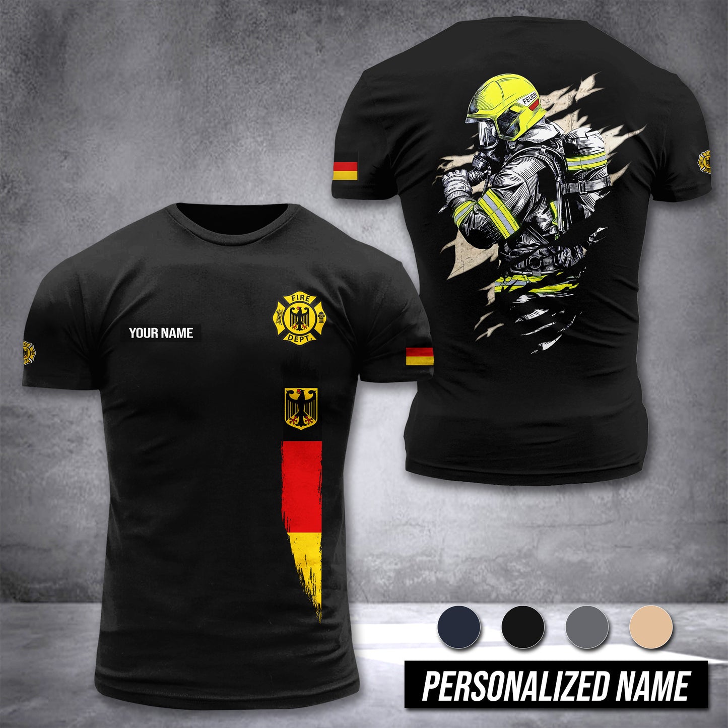 Firefighter Germany customize T-shirt 230