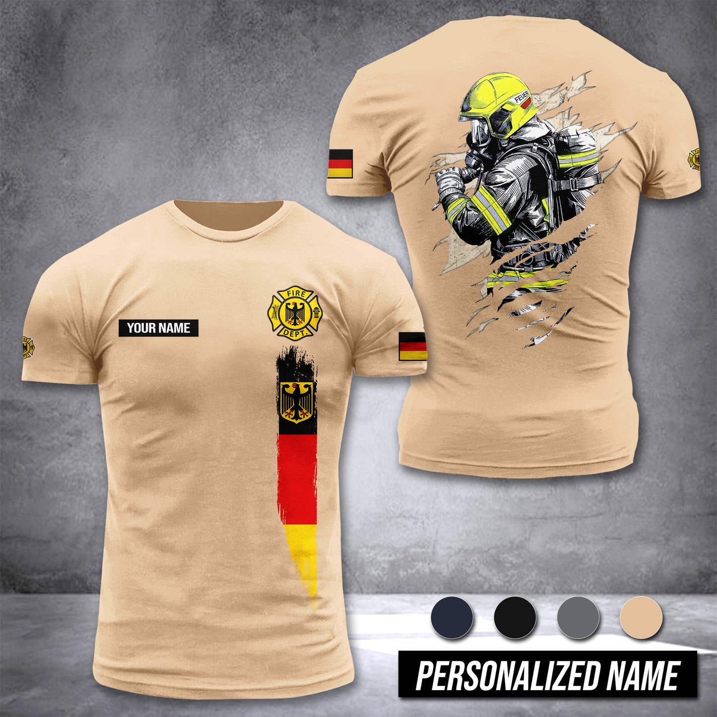 Firefighter Germany customize T-shirt 230