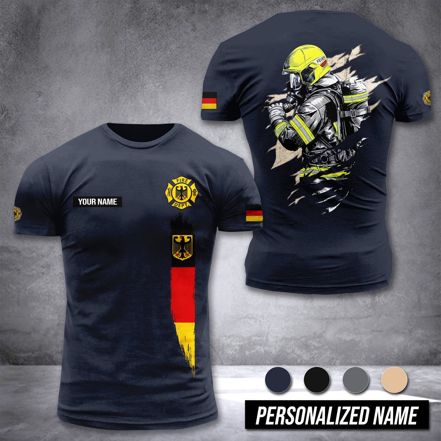 Firefighter Germany customize T-shirt 230
