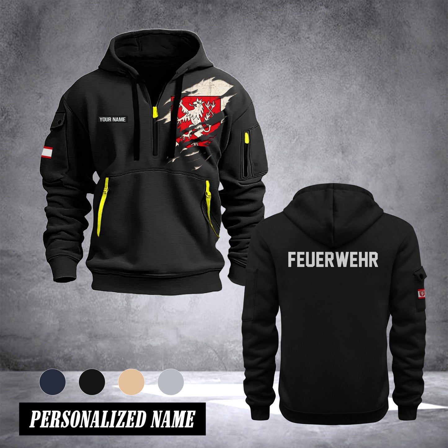 Firefighter Heinsberg Germany customize Hoodie Half Zipper TH