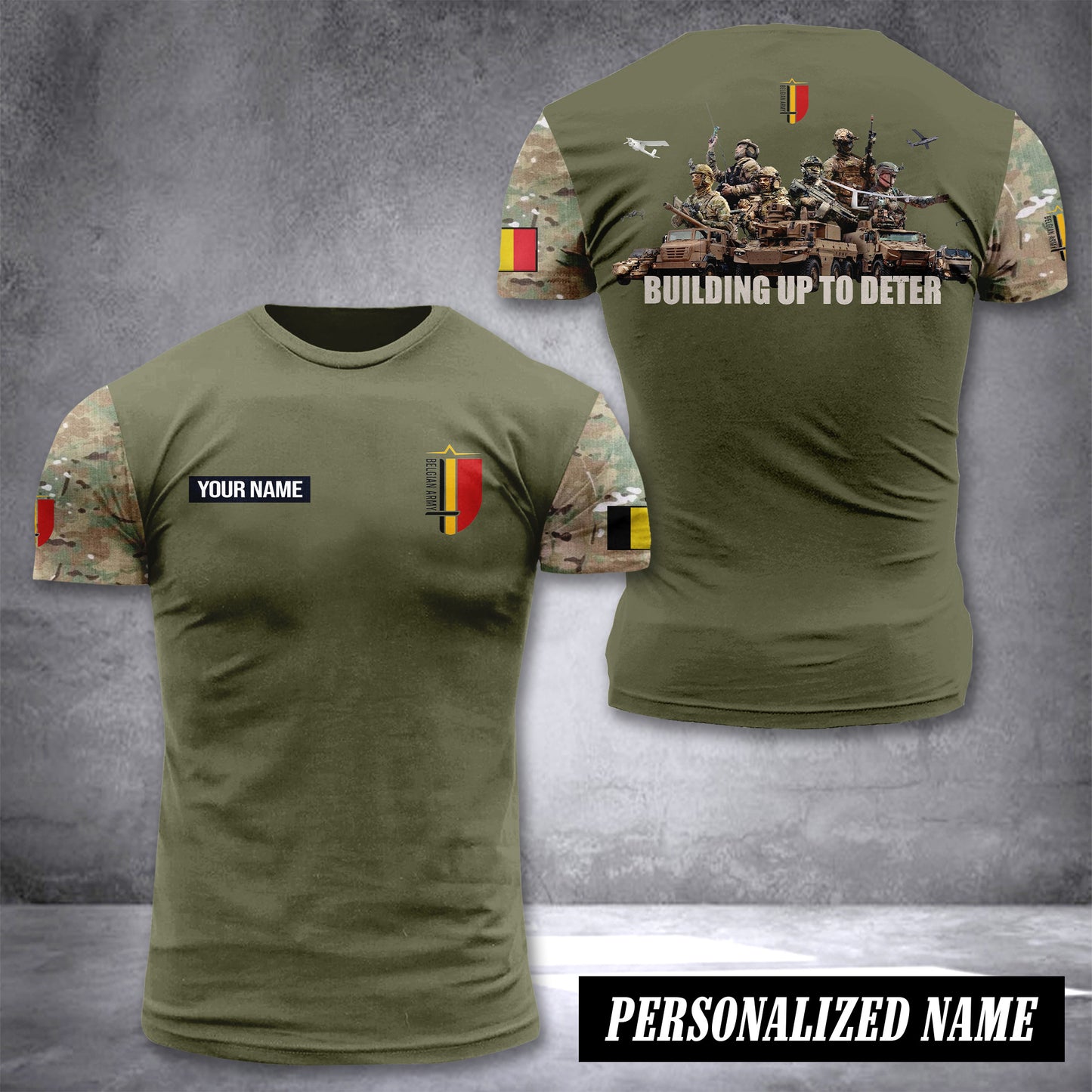 Belgium Army customize T-shirt 3d 245