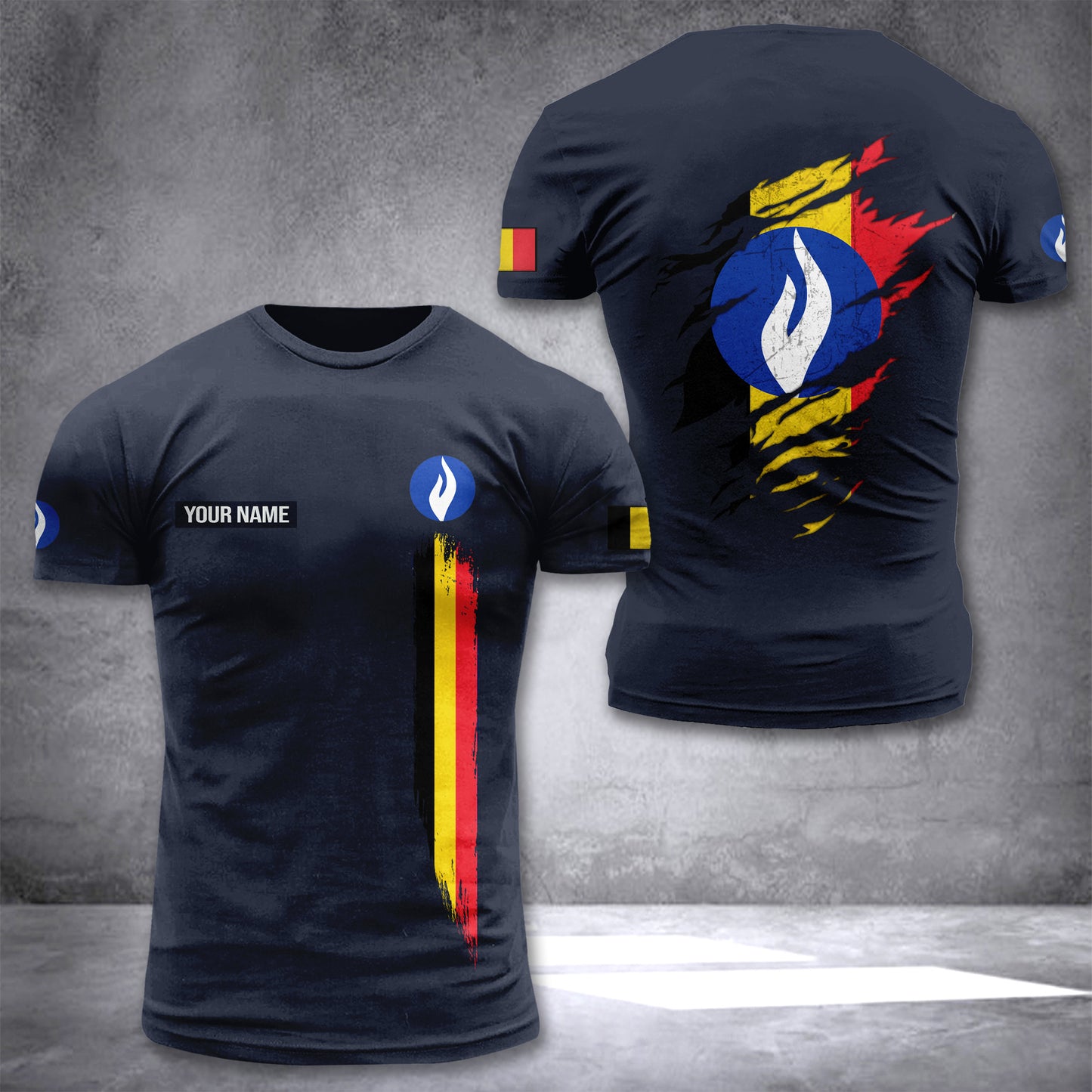 Police Belgium customize T-shirt 3d 245