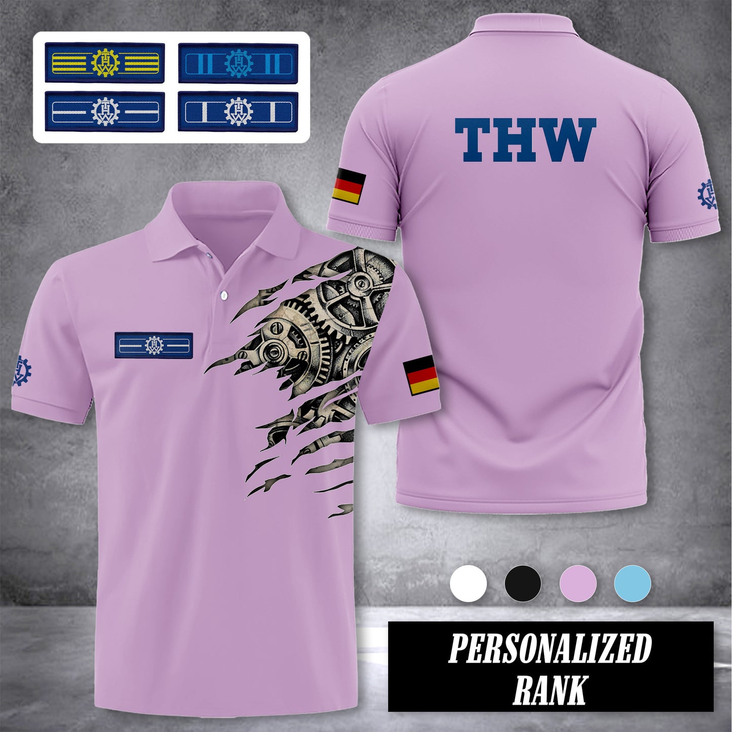 THW Germany customize ranking polo zak