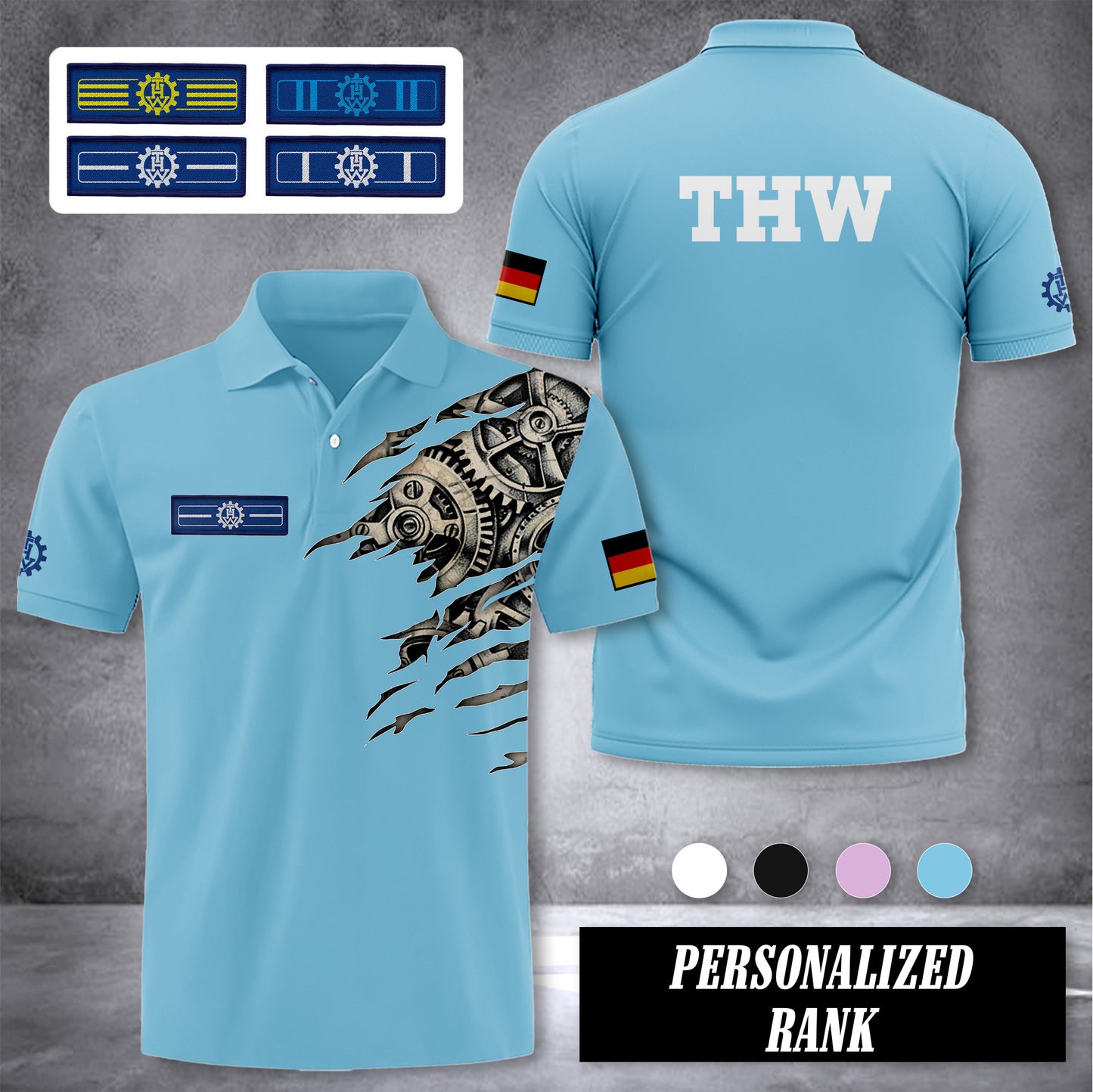 THW Germany customize ranking polo zak