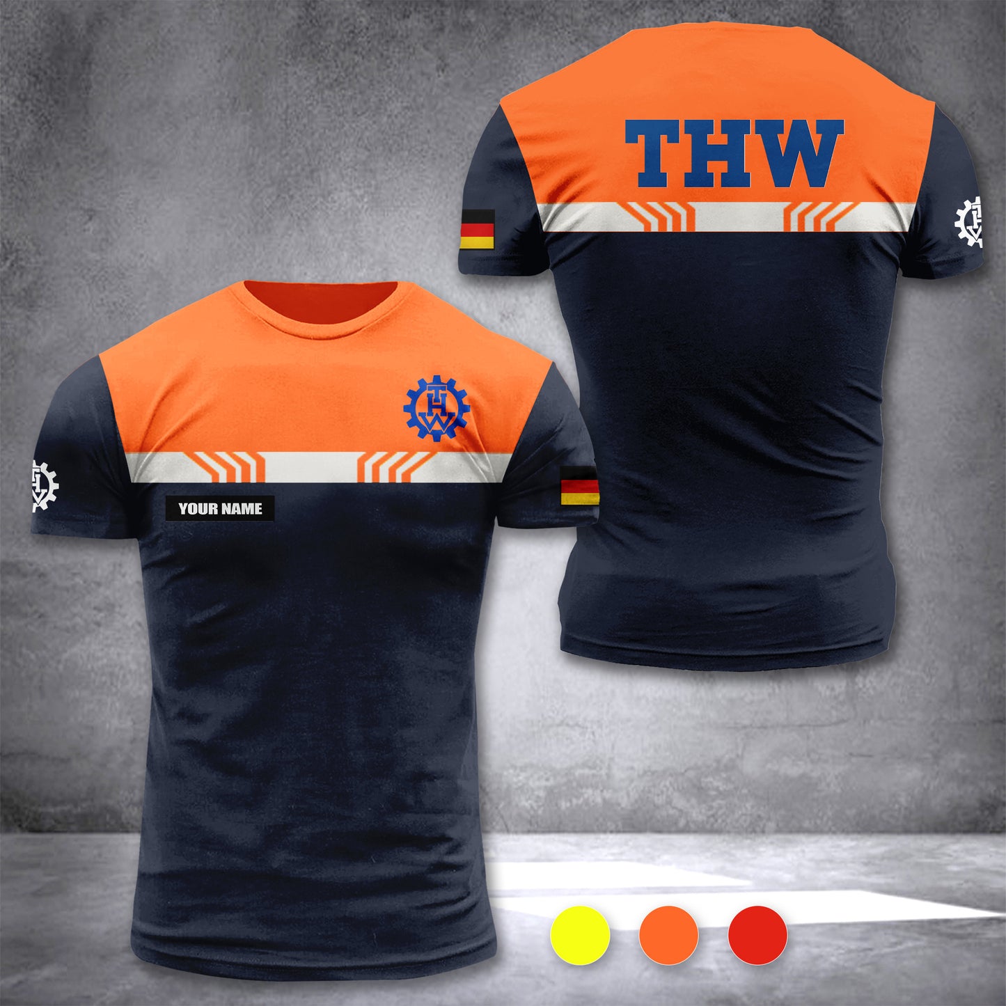 THW Germany customize T-shirt back 145