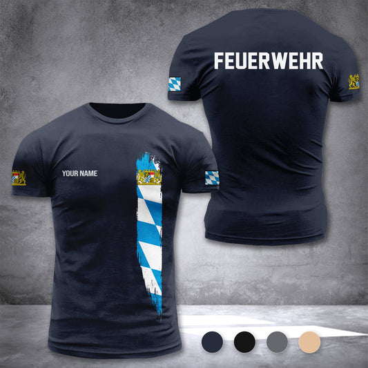 Firefighter Bavaria Germany customize T-shirt 2452