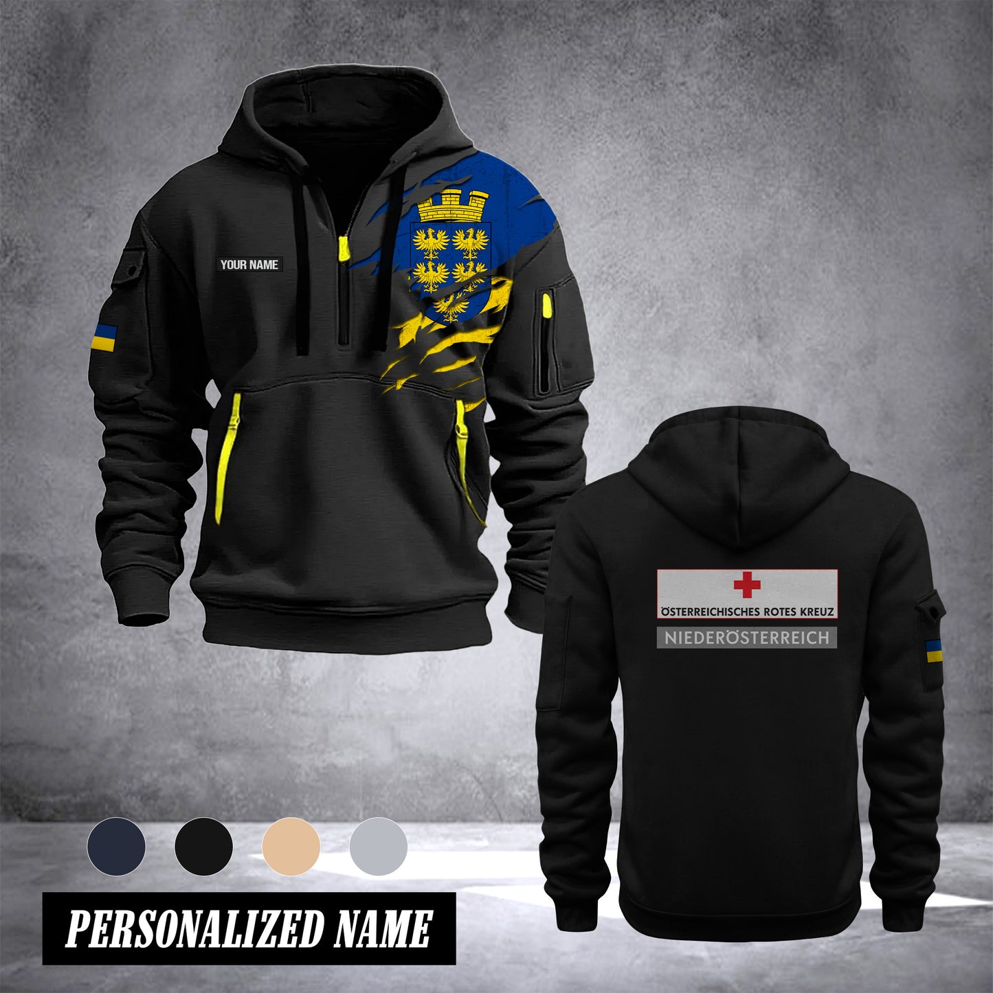 Rotes Kreuz Lower Austria customize Hoodie Half Zipper NLG