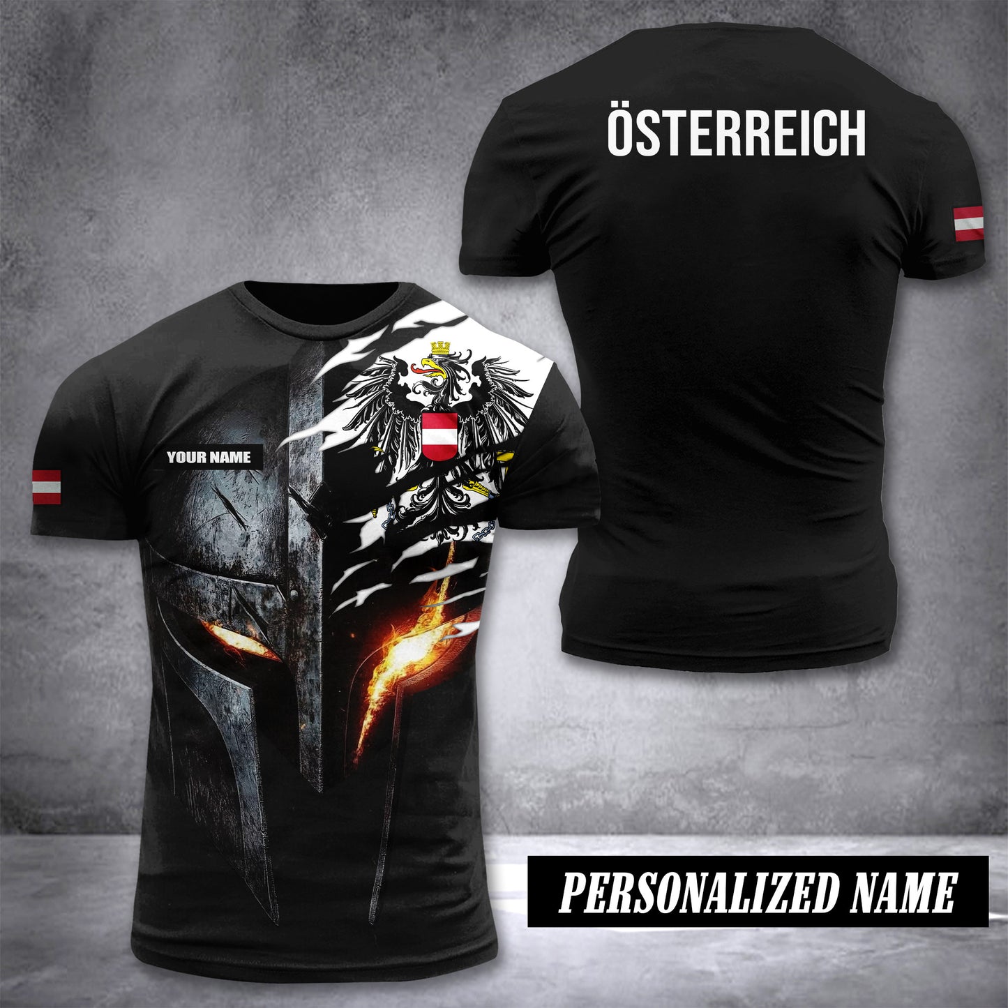 Austria spar flag customize T-shirt