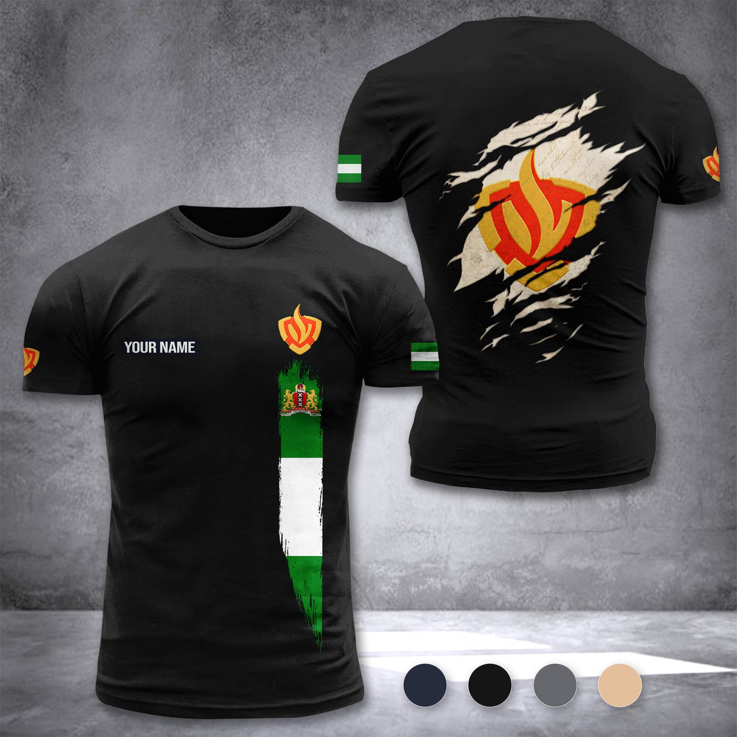 Firefighter Rotterdam Netherlands customize T-shirt back