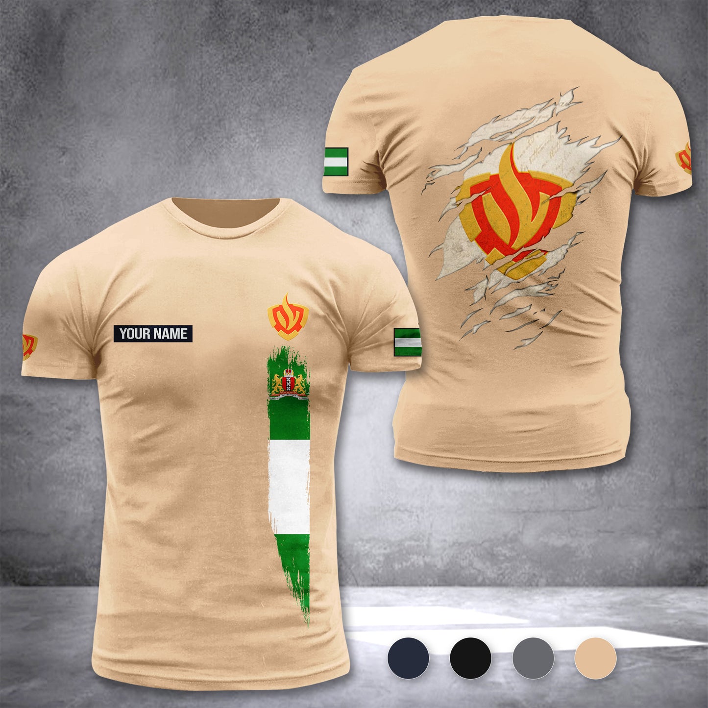 Firefighter Rotterdam Netherlands customize T-shirt back