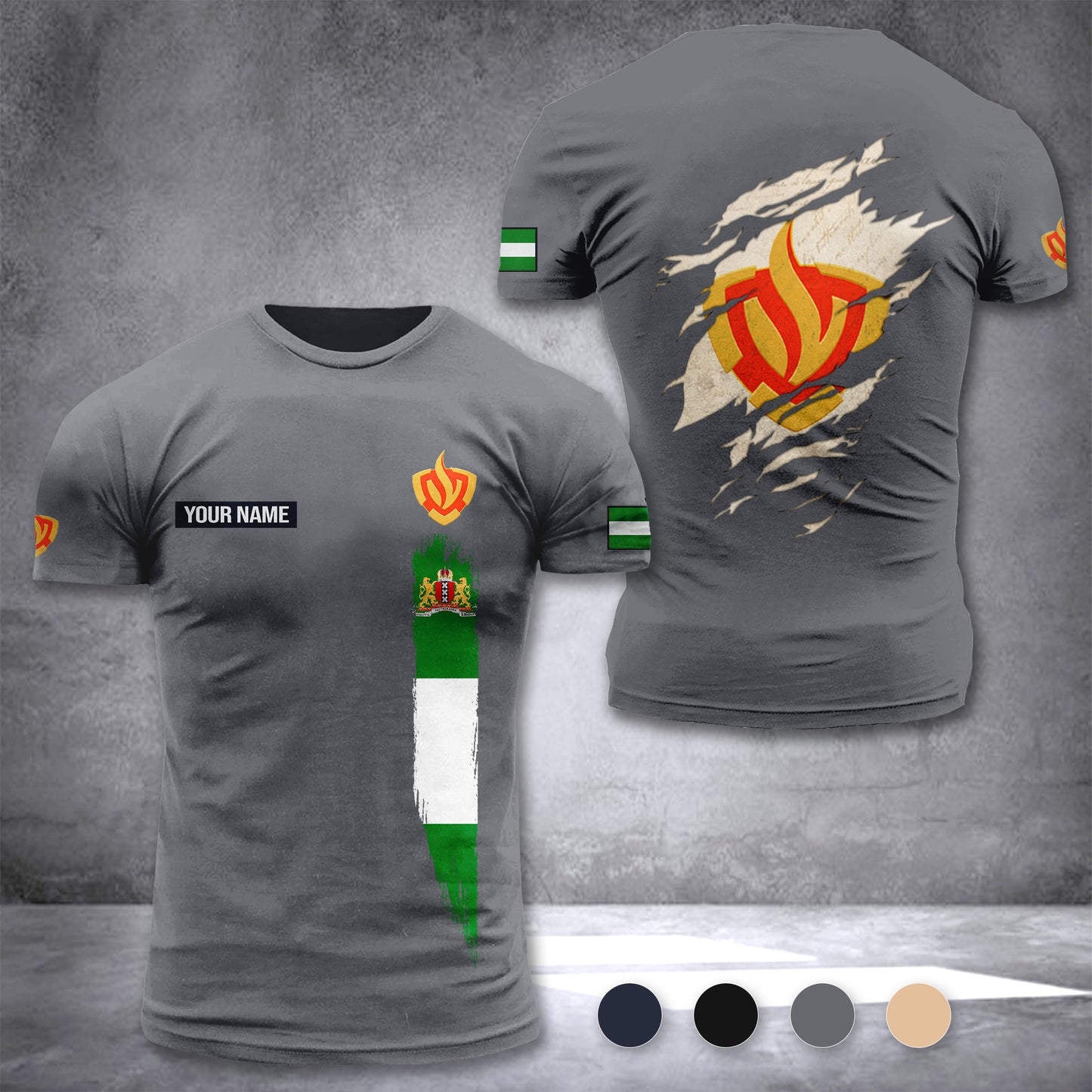 Firefighter Rotterdam Netherlands customize T-shirt back