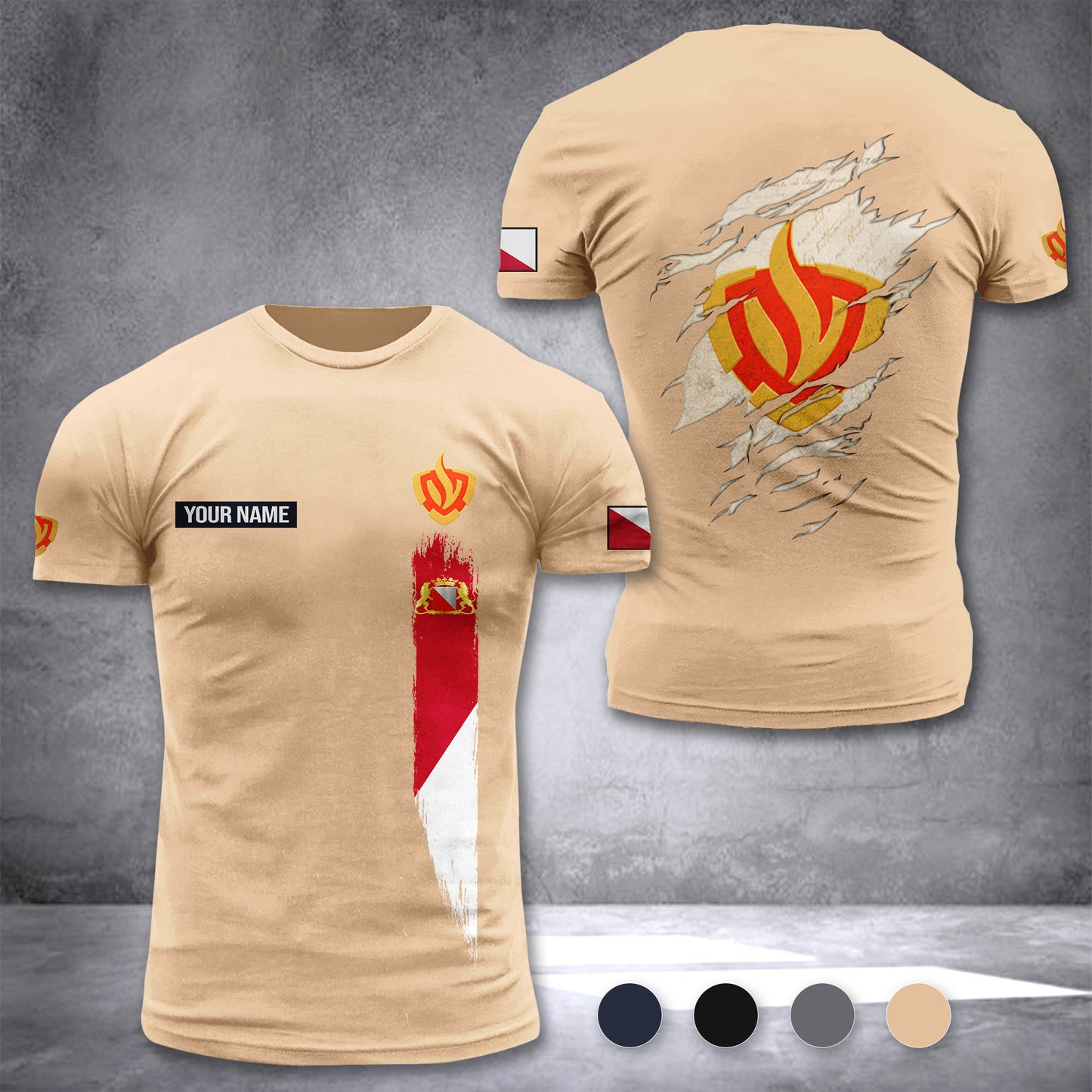Firefighter Utrecht Netherlands customize T-shirt back