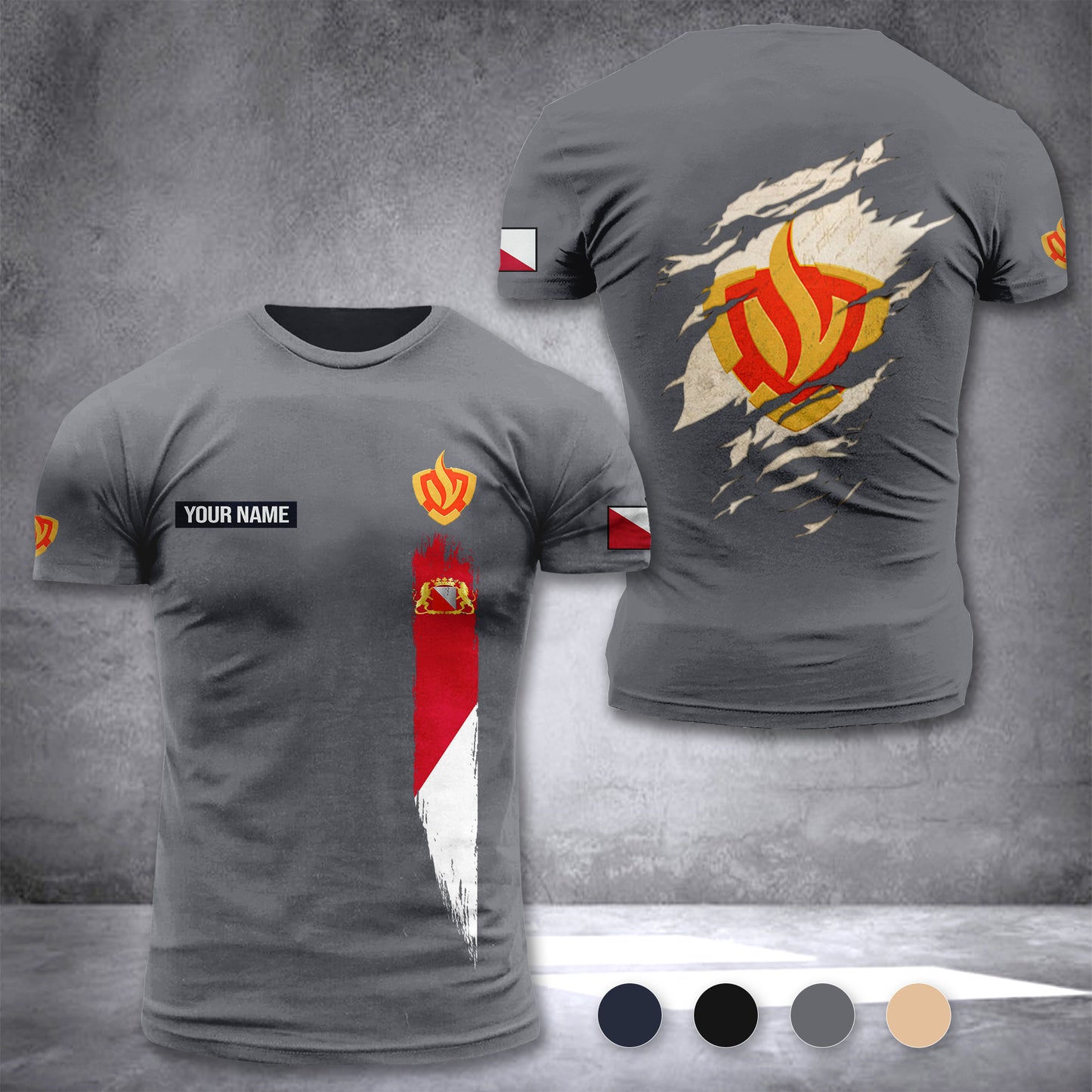Firefighter Utrecht Netherlands customize T-shirt back