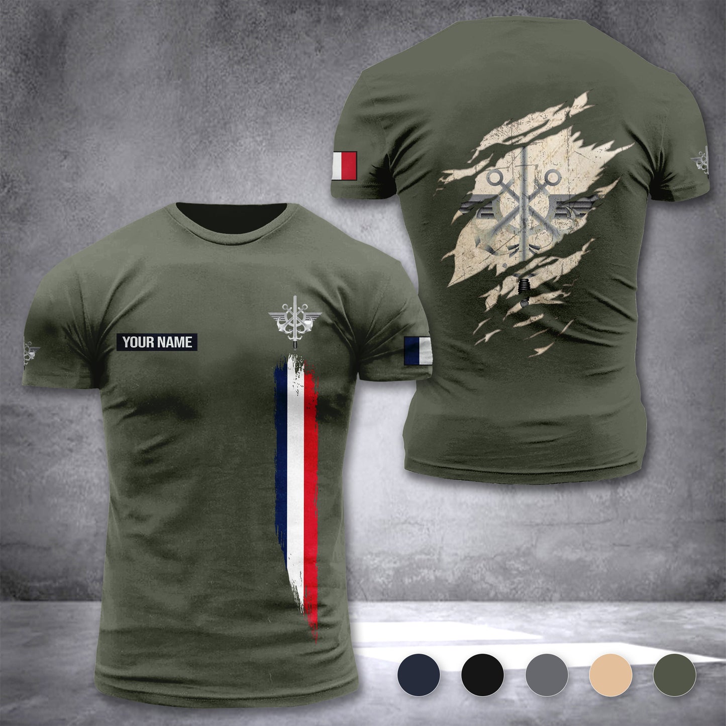 Soldier France customize T-shirt 3d 148
