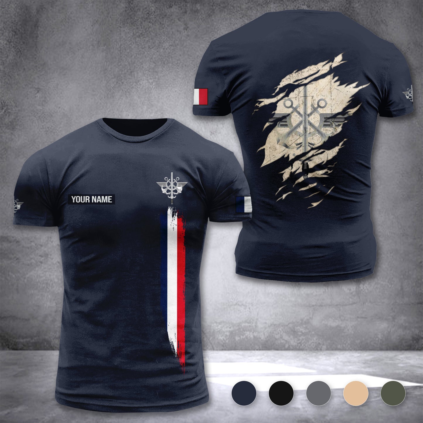 Soldier France customize T-shirt 3d 148