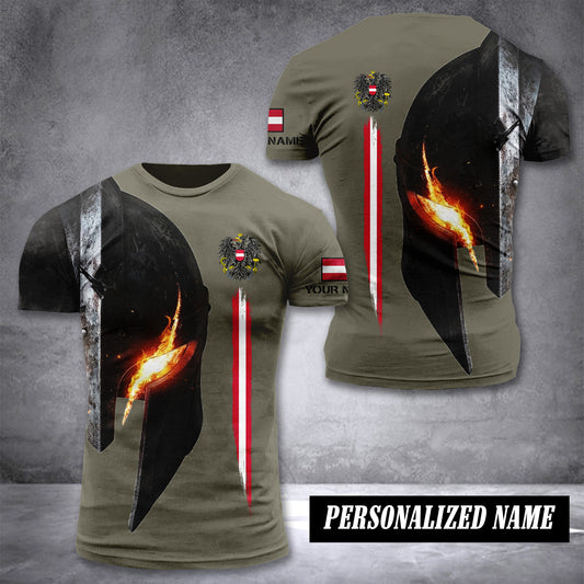 Austria customize T-shirt 3d spartan camo