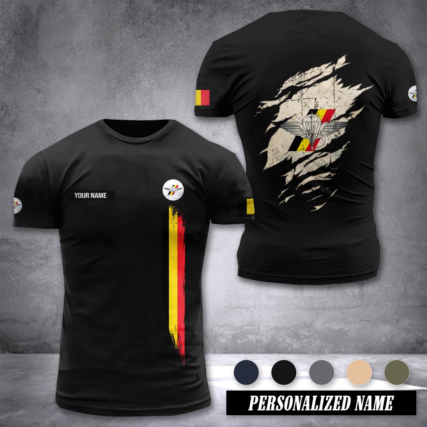 Special Operations Regiment Belgium customize T-shirt back
