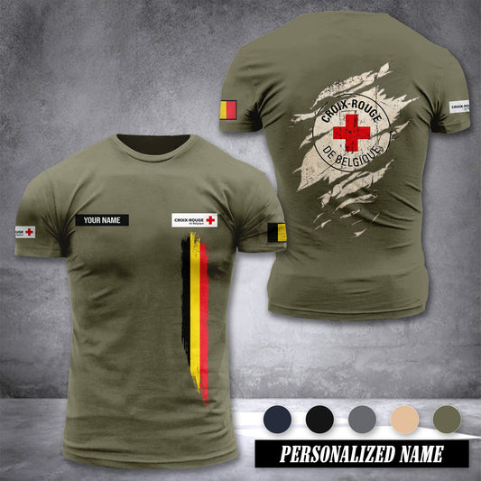 Croix-Rouge de Belgique Belgium customize T-shirt back