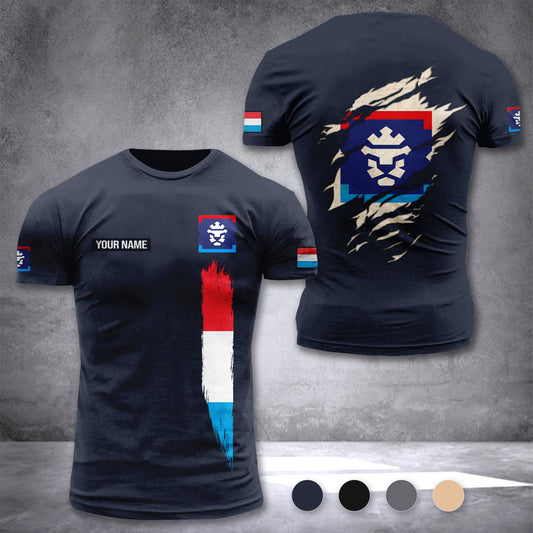 Luxembourg Firefighter customize T-shirt back